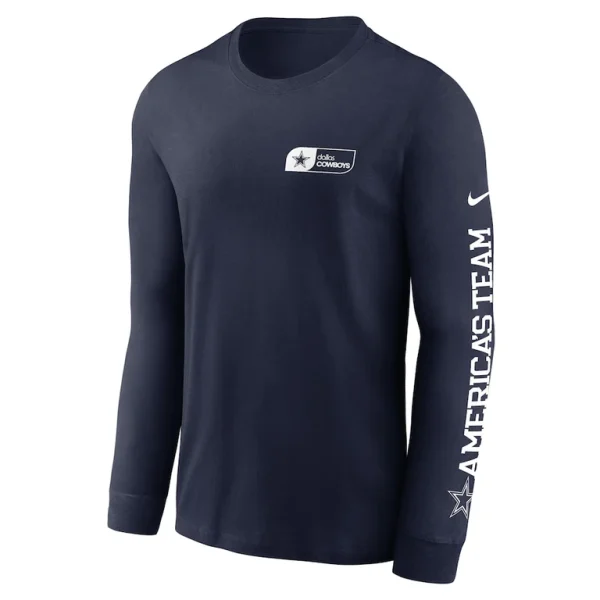 Dallas cowboys nike americas team essential long sleeve t shirt Navy M