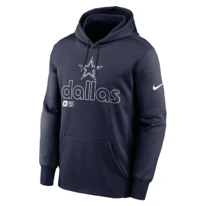 Dallas cowboys nike big tall performance hoodie Navy 2XT