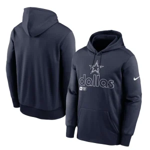 Dallas cowboys nike big tall performance hoodie Navy