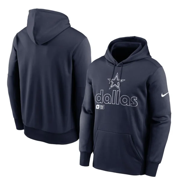Dallas cowboys nike big tall performance hoodie Navy