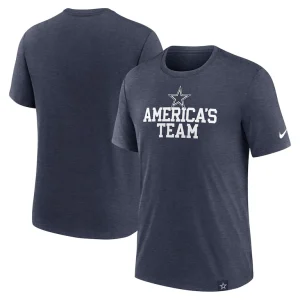 Dallas cowboys nike blitz tri blend t shirt Heather navy