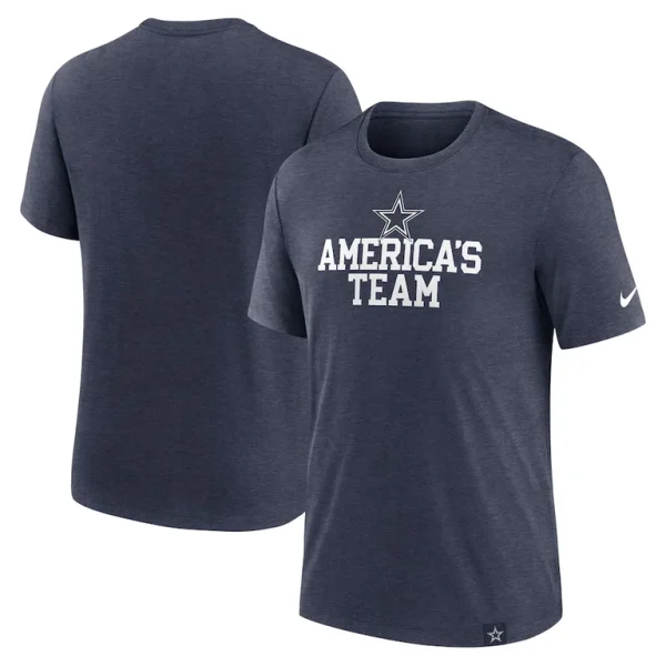 Dallas cowboys nike blitz tri blend t shirt Heather navy