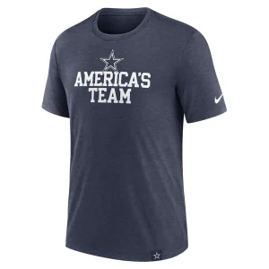 Dallas cowboys nike blitz tri blend t shirt Heather navy M