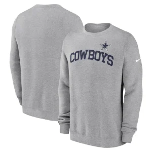 Dallas cowboys nike club pullover sweatshirt Heather gray