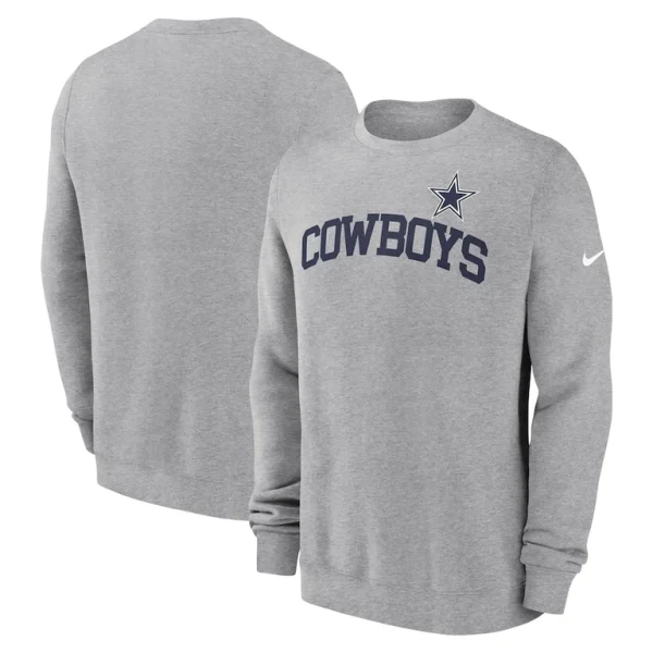 Dallas cowboys nike club pullover sweatshirt Heather gray
