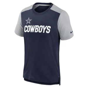 Dallas cowboys nike color block team name t shirt Heathered navyheathered gray M