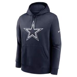 Dallas cowboys nike fan gear club logo pullover hoodie Navy M
