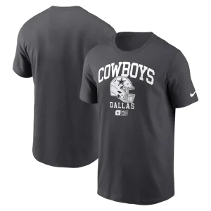 Dallas cowboys nike helmet essential t shirt Charcoal