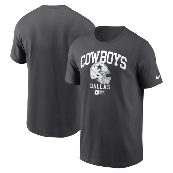Dallas cowboys nike helmet essential t shirt Charcoal