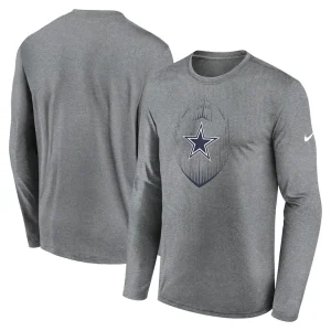Dallas cowboys nike icon legend performance long sleeve t shirt Heather gray