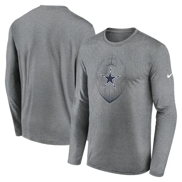 Dallas cowboys nike icon legend performance long sleeve t shirt Heather gray