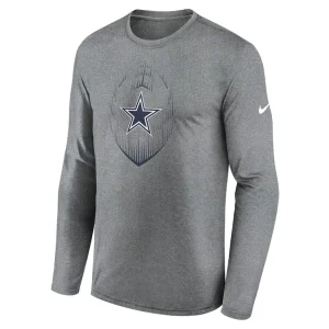Dallas cowboys nike icon legend performance long sleeve t shirt Heather gray M