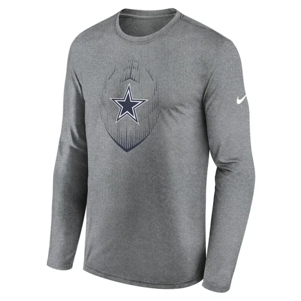 Dallas cowboys nike icon legend performance long sleeve t shirt Heather gray M