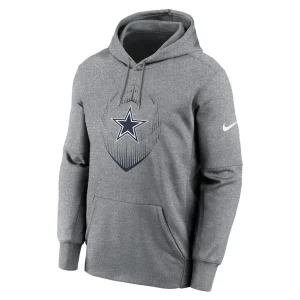 Dallas cowboys nike icon performance pullover hoodie Heather gray M