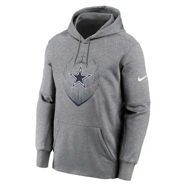 Dallas cowboys nike icon performance pullover hoodie Heather gray M