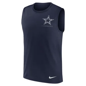 Dallas cowboys nike large logo peformance muscle tank top Navy M