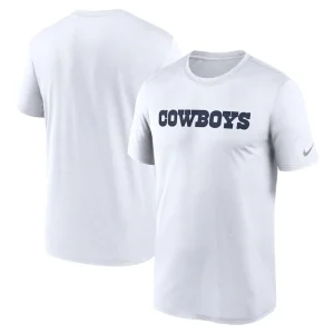 Dallas cowboys nike legend wordmark performance t shirt White