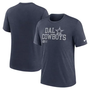 Dallas cowboys nike lockup tri blend t shirt Heather navy