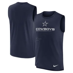 Dallas cowboys nike muscle trainer tank top Navy