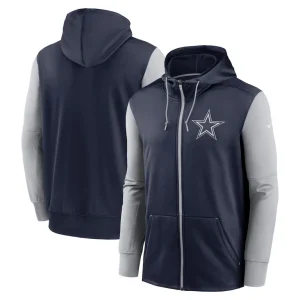 Dallas cowboys nike performance full zip hoodie Navy
