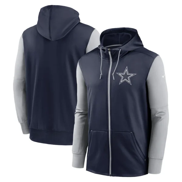 Dallas cowboys nike performance full zip hoodie Navy