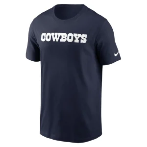 Dallas cowboys nike primetime wordmark essential t shirt Navy M
