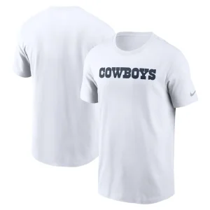 Dallas cowboys nike primetime wordmark essential t shirt White