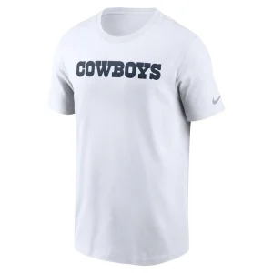 Dallas cowboys nike primetime wordmark essential t shirt White M