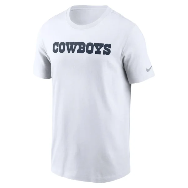 Dallas cowboys nike primetime wordmark essential t shirt White M