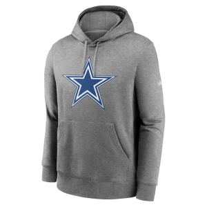 Dallas cowboys nike rewind club fleece pullover hoodie Heathered gray M