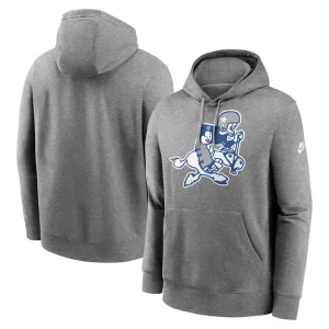 Dallas cowboys nike rewind retro joe club pullover hoodie Heather charcoal
