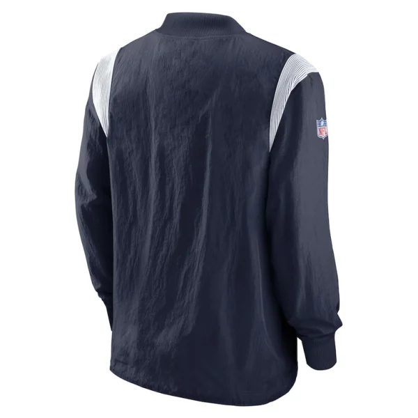 Dallas cowboys nike sideline athletic stack v neck pullover windshirt jacket Navy L