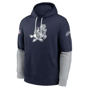 Dallas cowboys nike sideline club pullover hoodie Navy M