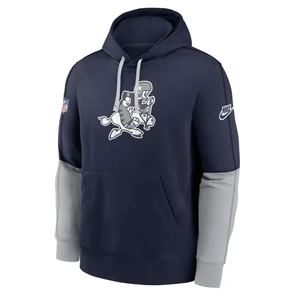 Dallas cowboys nike sideline club pullover hoodie Navy M