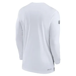 Dallas cowboys nike sideline coach performance long sleeve t shirt White L