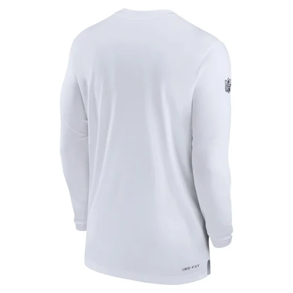 Dallas cowboys nike sideline coach performance long sleeve t shirt White L