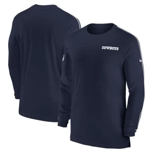 Dallas cowboys nike sideline coach uv performance long sleeve t shirt Navy