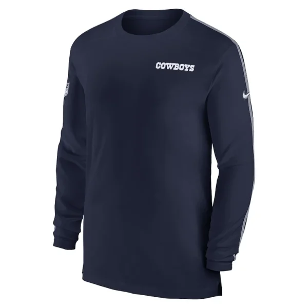 Dallas cowboys nike sideline coach uv performance long sleeve t shirt Navy M
