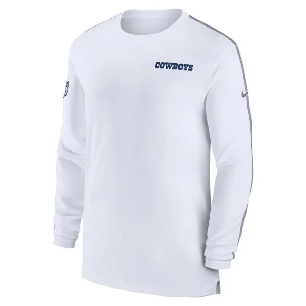 Dallas cowboys nike sideline coach uv performance long sleeve t shirt White M