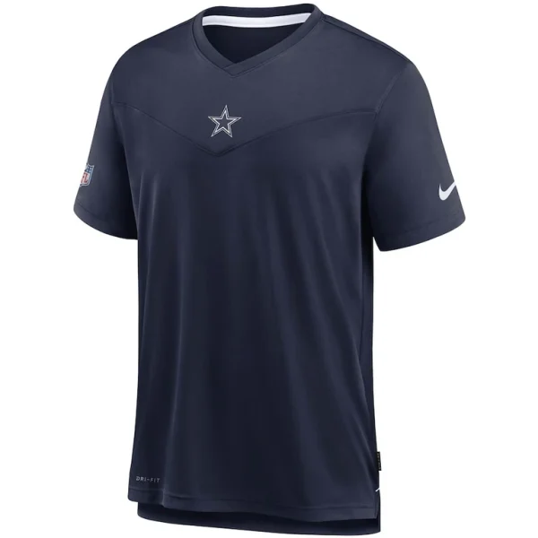 Dallas cowboys nike sideline coaches performance v neck t shirt Navy M