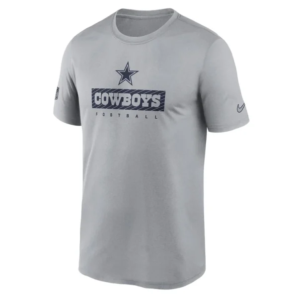 Dallas cowboys nike sideline legend performance t shirt Silver M