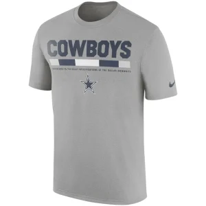 Dallas cowboys nike sideline legend staff performance t shirt Heather gray M