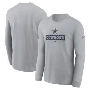 Dallas cowboys nike sideline performance long sleeve t shirt Gray