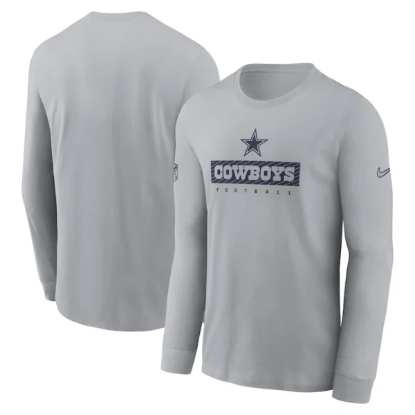 Dallas cowboys nike sideline performance long sleeve t shirt Gray