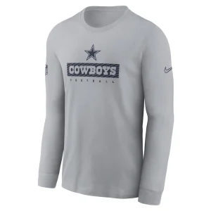Dallas cowboys nike sideline performance long sleeve t shirt Gray M