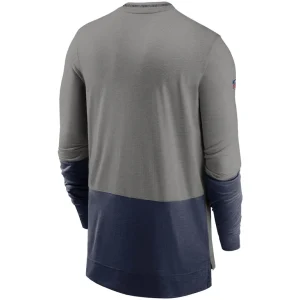 Dallas cowboys nike sideline player performance long sleeve t shirt Heathered graynavy L