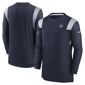 Dallas cowboys nike sideline tonal logo performance player long sleeve t shirt Navy