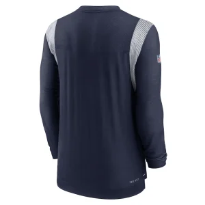Dallas cowboys nike sideline tonal logo performance player long sleeve t shirt Navy L