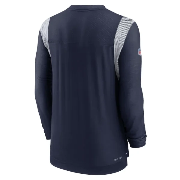 Dallas cowboys nike sideline tonal logo performance player long sleeve t shirt Navy L