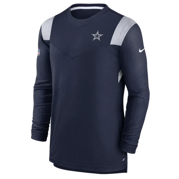 Dallas cowboys nike sideline tonal logo performance player long sleeve t shirt Navy M